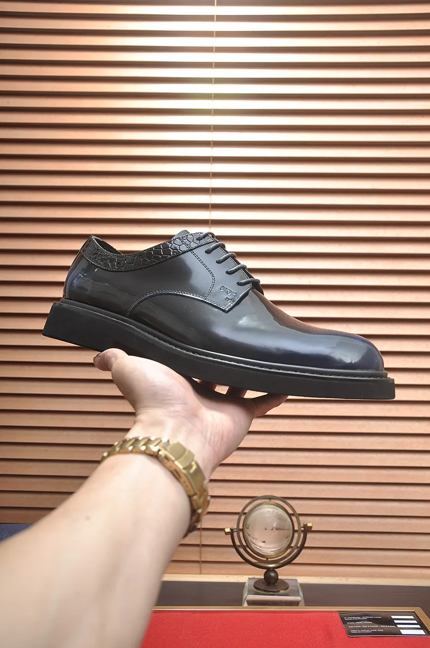 Men's shoes 💰780💶[Dior] (water-dyed cowhide lining) Dior original 1:1 high-quality factory, imported original materials, imported raw cowhide, water-dyed cowhide lining, original TPU outsole, code number: 39-44 (38 45 custom-made, non-refundable)